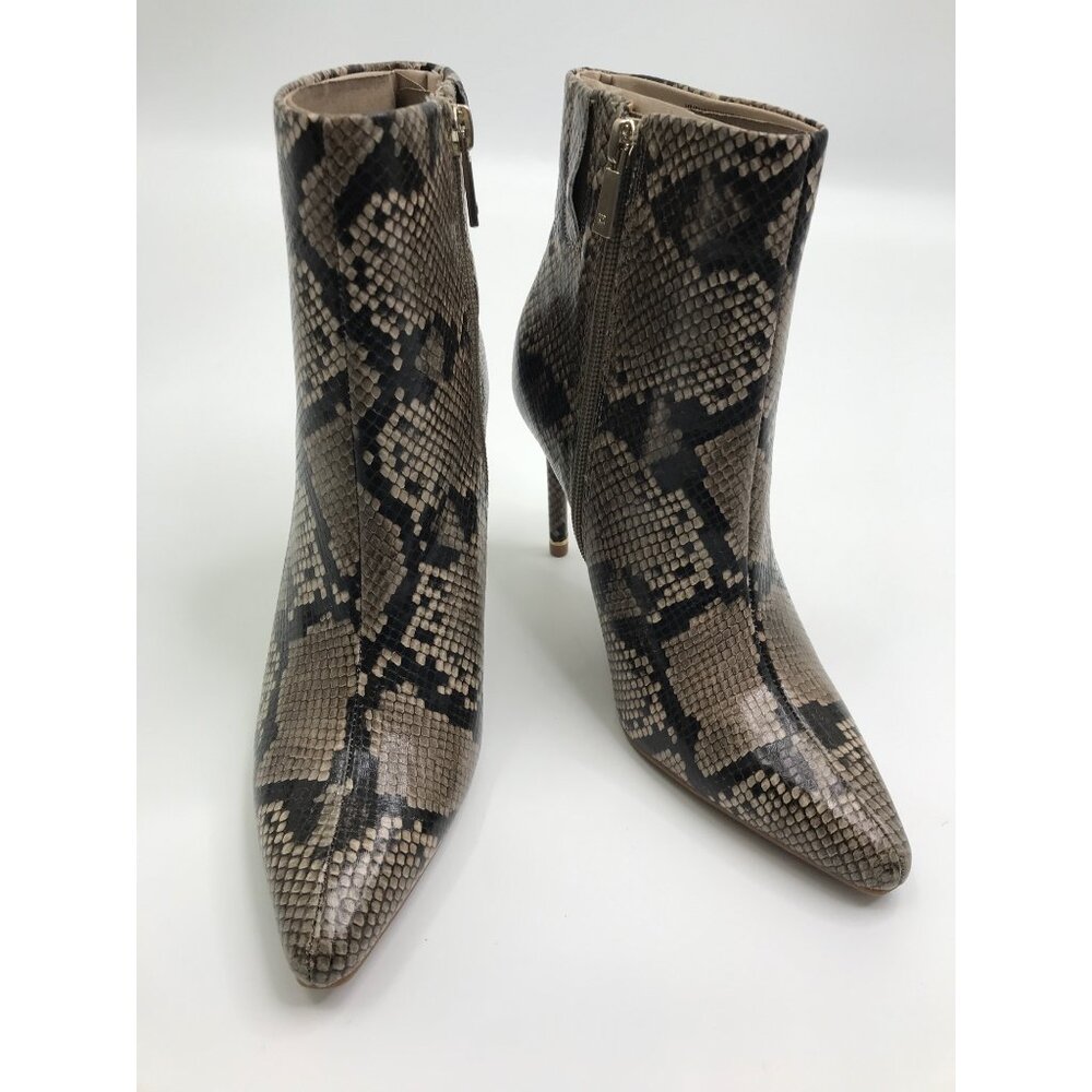Kenneth Cole Snake Print Ankle Bootie Boot Taupe Brown Size 5.5 NWOB